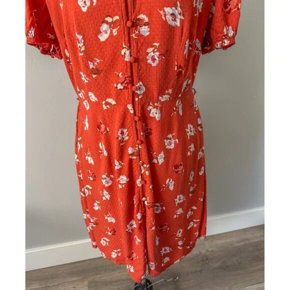 Universal Thread Orange Floral Mini Dress - Picture 12 of 12